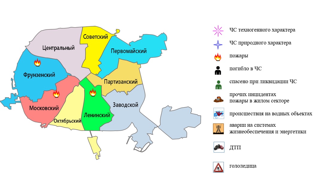 Карта партизанского района минска